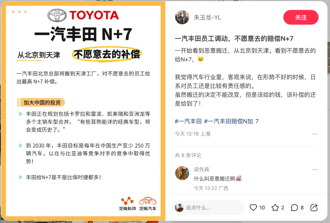 曝一汽豐田重大調(diào)整！多款車型合并